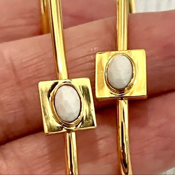 Trina Turk gold tone teardrop loop earrings - Picture 3 of 11